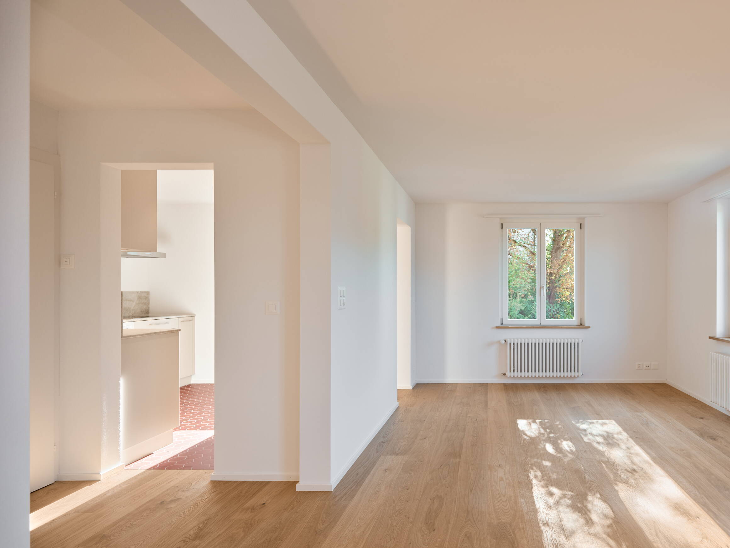 Vergrösserter Grundriss für neue Platzbedürfnisse.